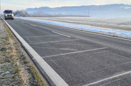 Stanowisko WIM w Wielkiej Wsi – czujniki w nawierzchni drogi